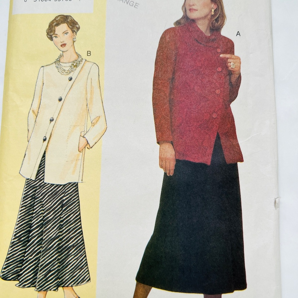 Vogue 7471 Blouse Midi Skirt Bust 38-43 Sandra Betzina Pattern Uncut Todays Fit